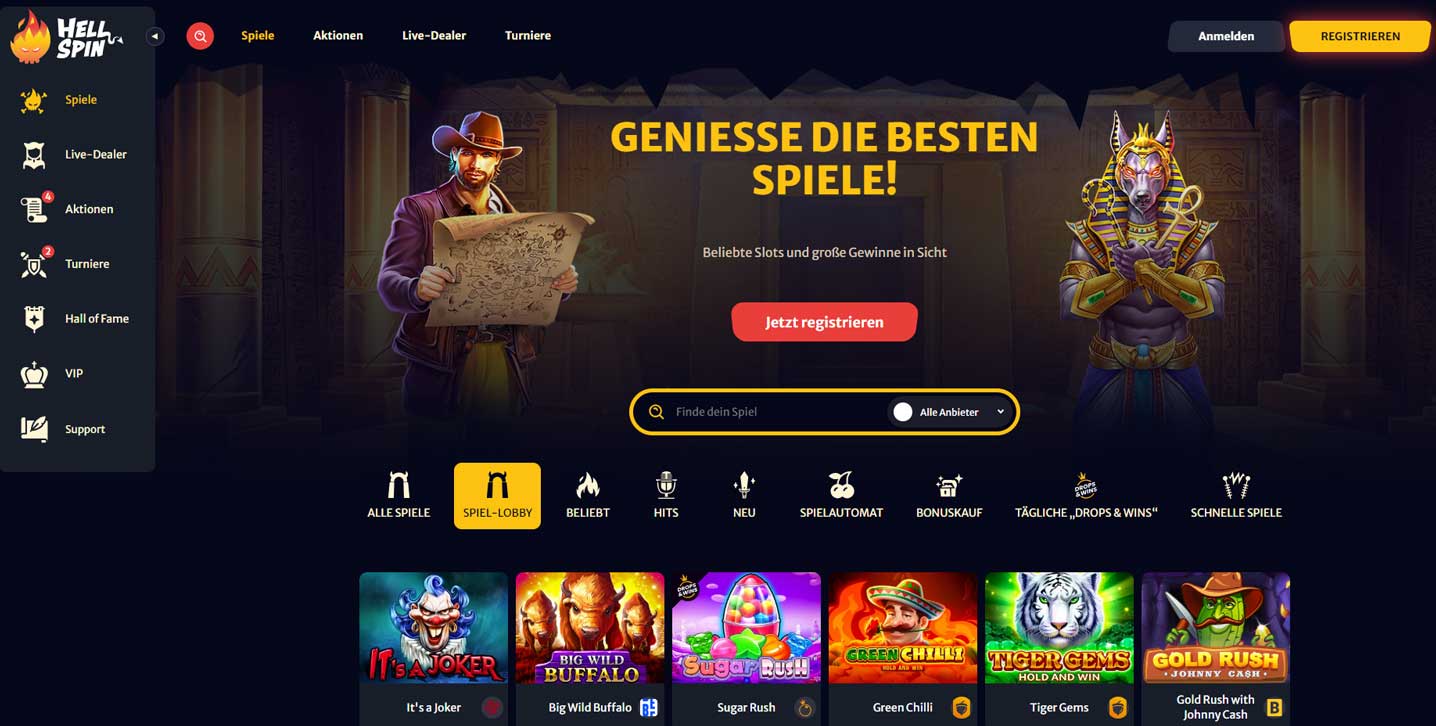 HellSpin Casino Bonus ohne Einzahlung Bewertung 2023