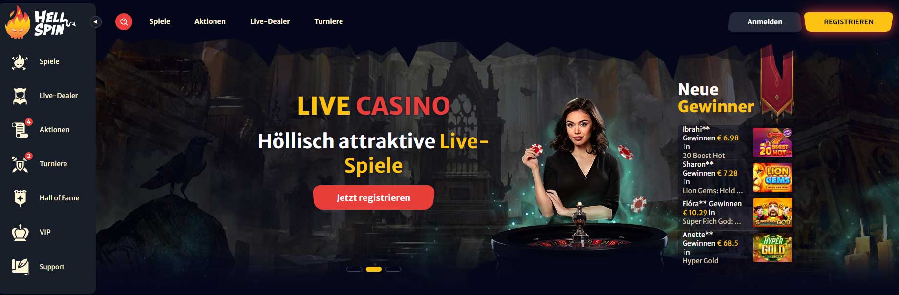 HellSpin Casino Bonus ohne Einzahlung Bewertung 2023